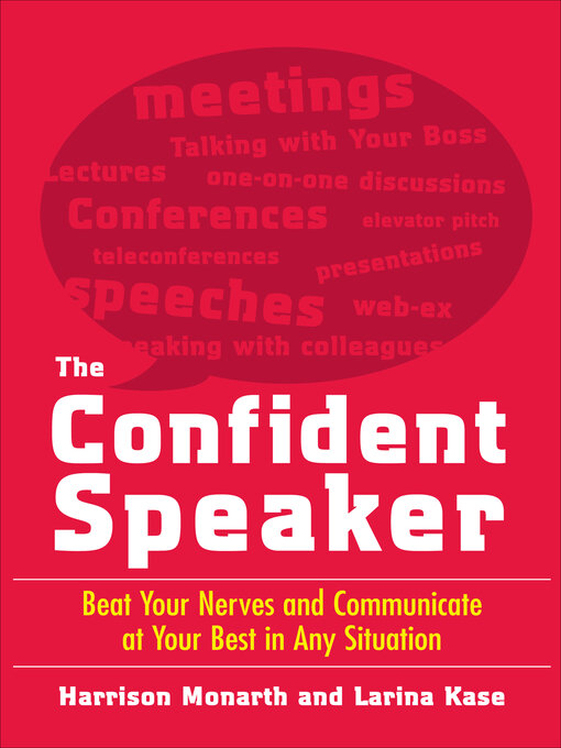 Title details for The Confident Speaker by Harrison Monarth - Available